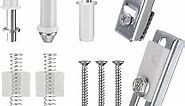 1 Pack Bifold Door Hardware Repair Kit Replacement Parts for Bi-fold Door Sliding Closet Door with 7/8" to 1" Guide Wheel Track, 2 Pivots,2 Brackets,2 Spring Clip,3 Screws (10pcs-Hardware Kit)