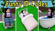 FUNNIEST ID CODES FOR OUTFITS IN BROOKHAVEN ROBLOX *AND TRICKS*