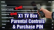 Xfinity X1 TV Box - How To Set Parental Controls & Purchase Pin
