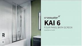 KAI 6 Installation: Four Panel Fully Folding Bath Screen