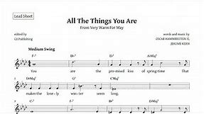 All The Things You Are | Lead Sheet with Lyrics