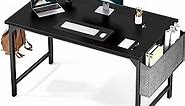 Sweetcrispy Computer Office Desk 48 Inch Kids Student Study Writing Work with Storage Bag & Headphone Hooks Modern Simple Home Bedroom PC Table