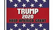 American President Donald Trump 2020 Make Keep America Great Burlap Garden Flag, Double Sided Premium Fabric, US Election Patriotic Outdoor Decorative Banner for Yard Lawn Patio, 12 x 18 Inch