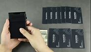 Amazon.com: TOYFID Pop up Credit Card Wallet for Men - Metal Slim Minimalist Cards Holder with Money Pocket - RFID Blocking&Ultralight Small Aluminum Wallet,Black : Clothing, Shoes & Jewelry