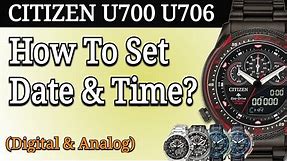 Citizen U700 U706 Setting Instructions (Manual) | Set Time & Date