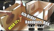 Building a Bandpass Subwoofer Box | 4th Order Sub Enclosure Build / 2:1 Ratio / 2 Sealed 4 Ported