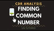 Finding Common Number from CDR file || CDR Analysis using Excel