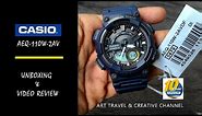 Casio AEQ-110W-2AV Unboxing and Video Review | Special Youth Analog-Digital Sports Watch