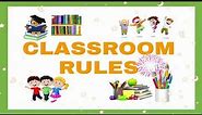 Classroom rules reglas de clase
