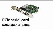 How to install PCIe Serial port