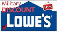 LOWES 10% Military Discount - How to APPLY NOW