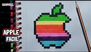 Cómo Dibujar El LOGO De APPLE La ( MANZANA ) PASO A PASO FACIL | how to draw logo apple