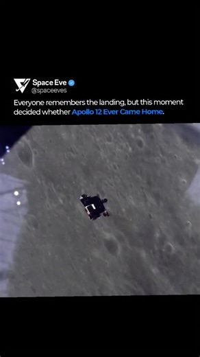 Space Eve on Instagram: "Apollo 12’s lunar module rises from the Moon and performs a precise rendezvous with the command module, one of the most demanding maneuvers of the entire mission. Every burn, angle, and timing window had to be exact for the crew to come home. Follow @spaceeves #Apollo12 #MoonMission #SpaceHistory"
