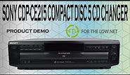 SONY COMPACT DISC 5 CD PLAYER CHANGER CDP-CE215 PRODUCT DEMONSTRATION