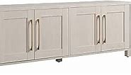 Henn&Hart Rectangular TV Stand for TV's up to 80" in Alder White, TV Stands for the Living Room