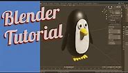 Blender Beginner Tutorial - Penguin Animation with Modifiers - No Ads - No Keyboard Shortcuts