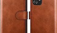 SUANPOT for Samsung Galaxy A53 5G Leather Wallet case with RFID Credit Card Holder Flip Folio Book Phone case Shockproof Cover for Women Men for Samsung A53 case Wallet Light Brown
