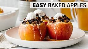 BAKED APPLES | easy baked apples with cinnamon oat filling