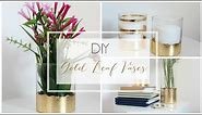 DIY Gold Leaf Vase [& how to apply gold leaf to anything!]