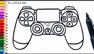 HOW TO DRAW PLAYSTATION CONTROLLER | HOW TO DRAW A PS4 CONTROLLER