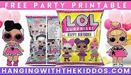 LOL Surprise Doll Birthday Custom Party Favors Bags| Free Party Printable| Chip Bags
