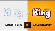 Logo design tutorial in Adobe Illustrator | Graphic King logo design