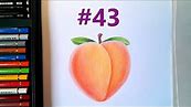 How to draw peach emoji (drawing every emoji part 43)