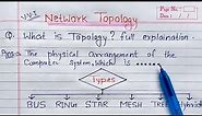 What is Topology? full Explanation | BUS, STAR, RING, MESH, TREE and Hybrid Topologies