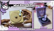 ☆*:DIY Mini Kuromi Record Player Tutorial! + Free Template💜 |Fun cardboard crafts|