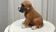Fawn Boxer Puppy Pet Dog Figurine Collectible
