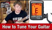 Tuning Guitar - How to Tune Guitar with a Digital Tuner