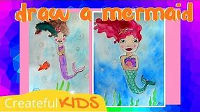How To Draw and Paint a Mermaid | Kids Painting