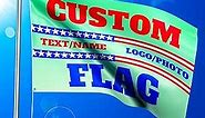 Uayuios Custom Flag 3x5 Ft Double Sided,Personalized Customize Outdoor Flags Banners Print Your Own Logo/Design/Text Gifts