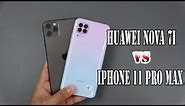 iPhone 11 Pro max vs Huawei nova 7i | SpeedTest and Camera comparison