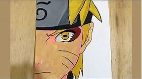 How to Draw Naruto Uzumaki / Easy Poster Color Painting | Easy anime drawing step by step