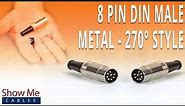 How To Install The 8 Pin DIN Male Solder Connector (270° Style) - Metal
