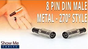 How To Install The 8 Pin DIN Male Solder Connector (270° Style) - Metal