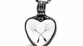 Handmade Dandelion Seed Necklace - Wish Jewelry for Women - Artisan Crafted Terrarium Pendant,