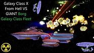 Galaxy Class X From Hell VS Borg Galaxy Class Fleet | Star Trek Battle | Bridge Commander |