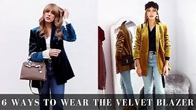 HOW TO STYLE THE VELVET BLAZER FOR DAY & EVENING WEAR | 6 Outfit Ideas ft The Topshop Velvet Blazer