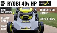 DUAL BLADE RYOBI ?! RYOBI 40V HP Cross Cut Lawnmower Ryobi Crosscut
