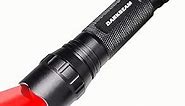 DARKBEAM Red Light Flashlight Tactical LED Rechargeable, Zoomable Portable Handheld Red-Light for Fishing Hunting Detector Astrophotography