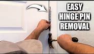 How to Remove Door Hinge Pins with a Hammer and Nail | DIY Home Repair