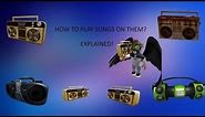 HOW TO PLAY SONGS FROM ROBLOX ON ANY ROBLOX BOOMBOX!