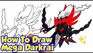 How to draw Mega Darkrai | Pokemon | Drawing tutorial