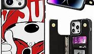 for iPhone 14 Wallet Case for Men Women Cool Cute Kawaii Funny Anime Double Magnetic Back Flip Cases with Credit Card Holder PU Leather Red iPhone Protective Cover for Apple iPhone 14 6.1 inch