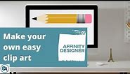 Affinity Designer: Easy Clip Art (Pencil Tutorial)