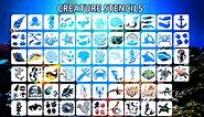 Sea Creature Stencils