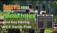 Retevis RB666 Preview 2 | Walkie Talkie Function Use Guide | One Key Pair | VOX