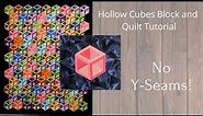 Hollow Cubes Quilt Block | Quilt Tutorial | Free Quilt Pattern | 3-D Quilt Pattern #quilting